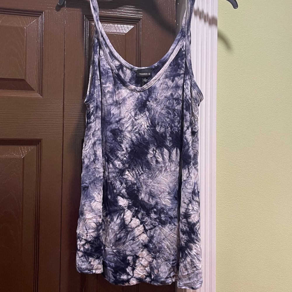 Torrid Blue Tie Dye Tank Top